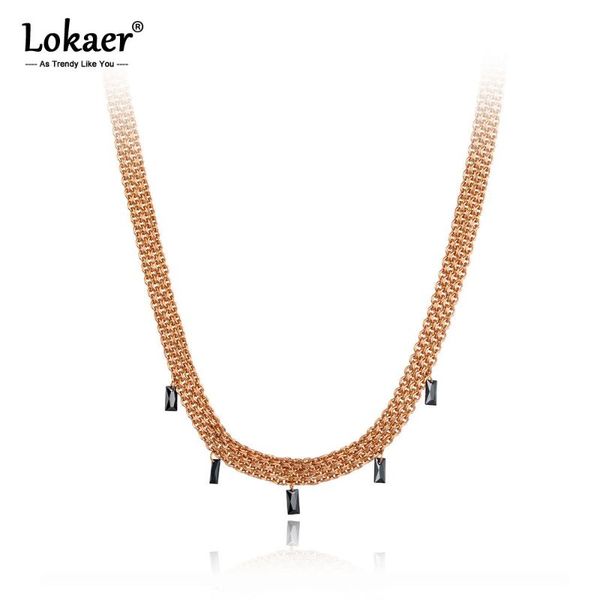 lokaer original design titanium stainless steel black cz crystal charm pendant necklaces trendy choker necklace for women n20122, Golden;silver
lokaer original design titanium stainless steel black cz crystal charm pendant necklaces trendy choker necklace for women n20122, Golden;silver