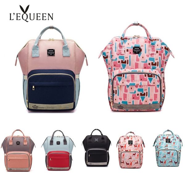 Lequeen Fashion Mummy Maternity Nappy Bag Large Capacity Nappy Bag Travel Backpack Nursing For Baby Care Women's Fashion