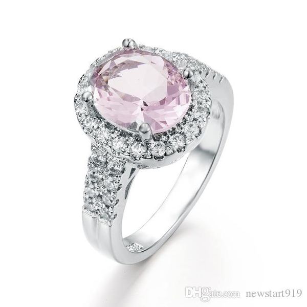 new powder crystal set diamond oval ring european and american female pink zircon engagement ring, Slivery;golden
new powder crystal set diamond oval ring european and american female pink zircon engagement ring, Slivery;golden
