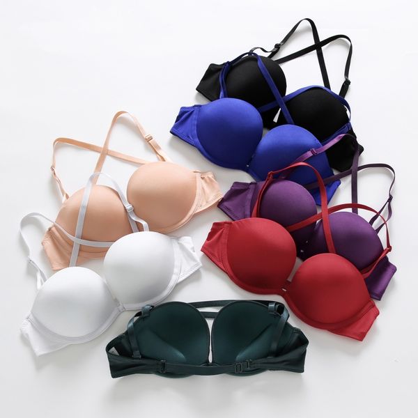 summer bras for women seamless solid color push up bra u-shaped cut-back intimates female simple underwear, Red;black
summer bras for women seamless solid color push up bra u-shaped cut-back intimates female simple underwear, Red;black