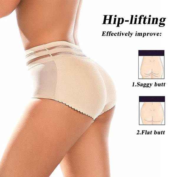 

women butt lifter lingerie fake ass butt lift briefs seamless underwear butt hip enhancer shaper panties push up buttocks, Black;white