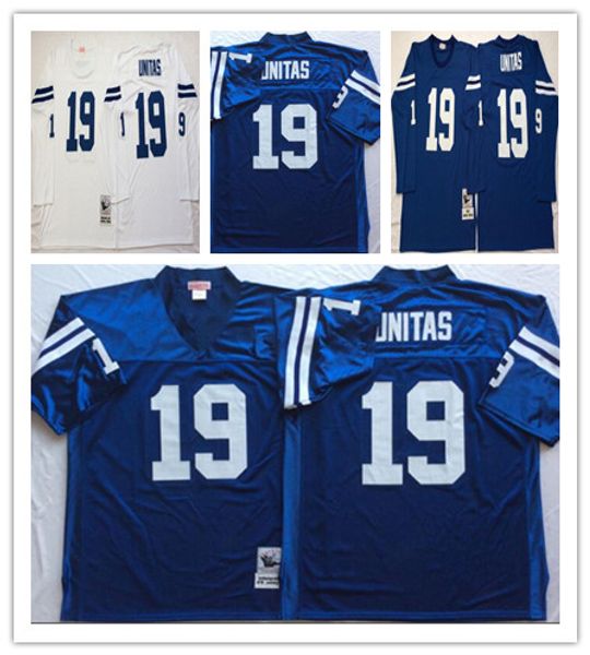 men college football jersey 19 johnny unitas blue white vintage football jersey embroidered stitched short long sleeve, Black
men college football jersey 19 johnny unitas blue white vintage football jersey embroidered stitched short long sleeve, Black
