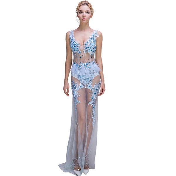 new mesh lace chiffon see-through seduction long dress dress p car model clothes stage clothes nightclub ktv, Red
new mesh lace chiffon see-through seduction long dress dress p car model clothes stage clothes nightclub ktv, Red