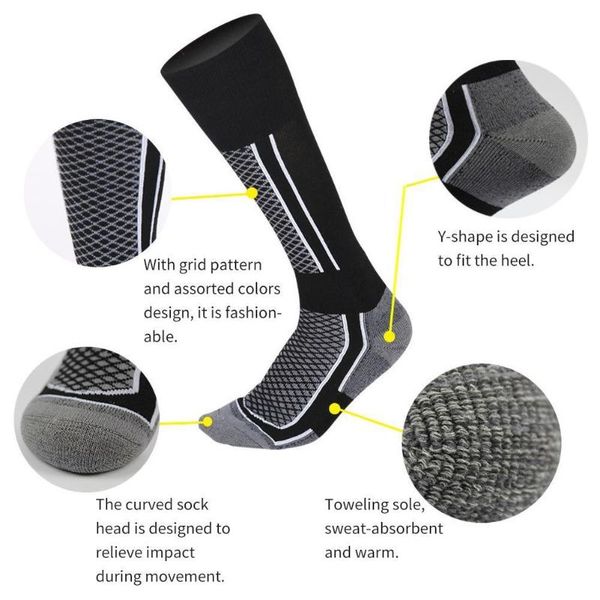 sports socks 1 pair winter warm men thermal thick cotton snowboard skiing puz777, Black
sports socks 1 pair winter warm men thermal thick cotton snowboard skiing puz777, Black