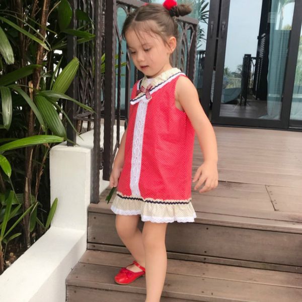 2019summer new spanish kids clothes baby girls dress kids clothing girls ruffle outfits cotton soft quality children clothes, White 
2019summer new spanish kids clothes baby girls dress kids clothing girls ruffle outfits cotton soft quality children clothes, White