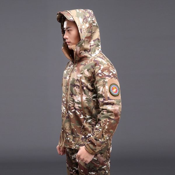 xs-5xl men's waterproof breathable camo tactical jacket winter outdoor cycling climbing hiking skiing warm fleece windproof coat, Blue;black
xs-5xl men's waterproof breathable camo tactical jacket winter outdoor cycling climbing hiking skiing warm fleece windproof coat, Blue;black
