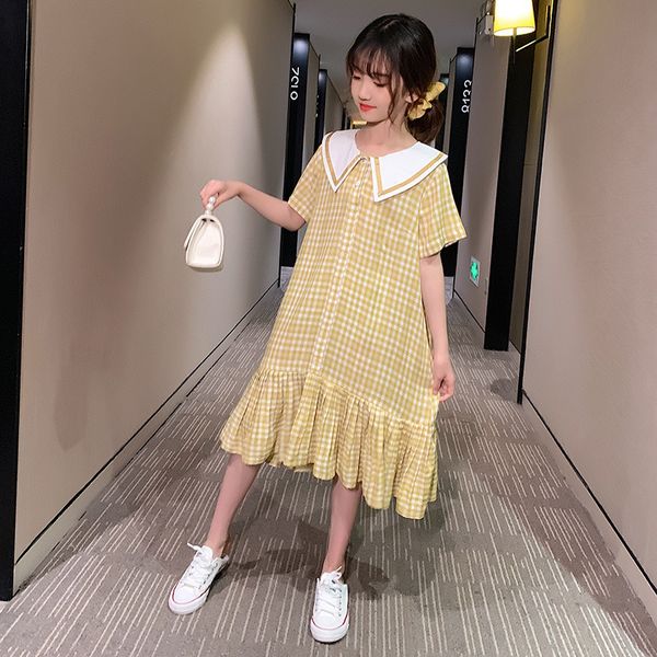 13 14 15 16 big girls pleated dress 2020 new toddler kid cotton plaid maxi dresses children long sundress teenage summer clothes, Red;yellow
13 14 15 16 big girls pleated dress 2020 new toddler kid cotton plaid maxi dresses children long sundress teenage summer clothes, Red;yellow