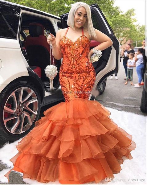 orange black girl mermaid prom dresses long beaded halter neck plus size evening gowns sequined floor length tiered lace formal dress
orange black girl mermaid prom dresses long beaded halter neck plus size evening gowns sequined floor length tiered lace formal dress