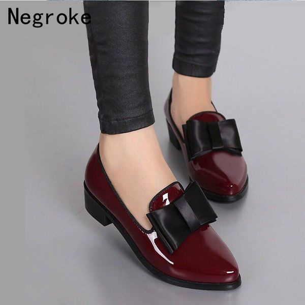 women pumps fashion bowknot shiny patent leather block chunky low heels single shoes woman pointed toe pumps zapato mujer ggxsa, Black
women pumps fashion bowknot shiny patent leather block chunky low heels single shoes woman pointed toe pumps zapato mujer ggxsa, Black