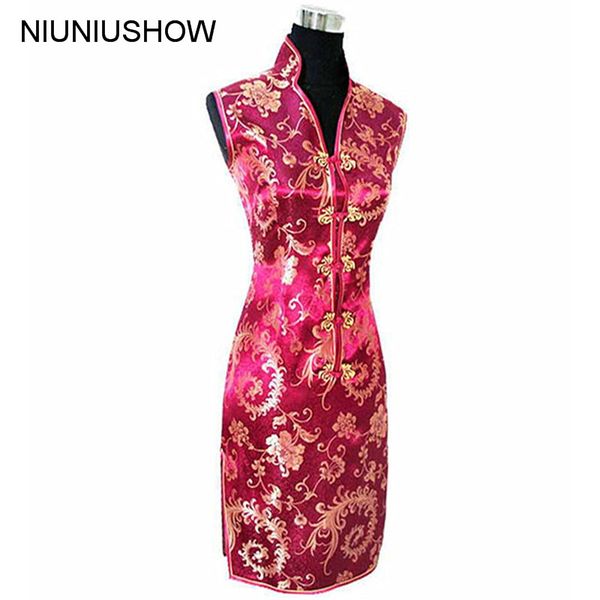 burgundy traditional chinese dress women's satin v-neck mini cheongsam qipao clothing size s l xl xxl xxxl jy012-7, Red
burgundy traditional chinese dress women's satin v-neck mini cheongsam qipao clothing size s l xl xxl xxxl jy012-7, Red