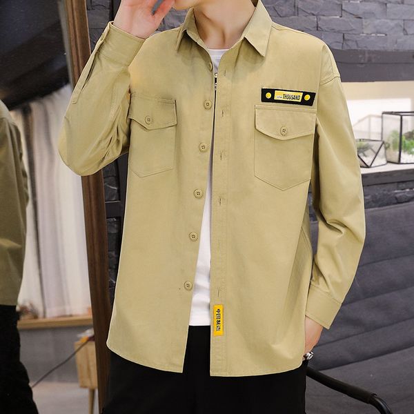 vintage men shirt safari style casual shirts long sleeve cotton 2020 spring new arrive, White;black
vintage men shirt safari style casual shirts long sleeve cotton 2020 spring new arrive, White;black