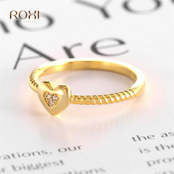roxi dainty women rings heart shaped wedding ring simple finger jewelry gold color inlay cubic zirconia ring boho anillos mujer, Silver
roxi dainty women rings heart shaped wedding ring simple finger jewelry gold color inlay cubic zirconia ring boho anillos mujer, Silver