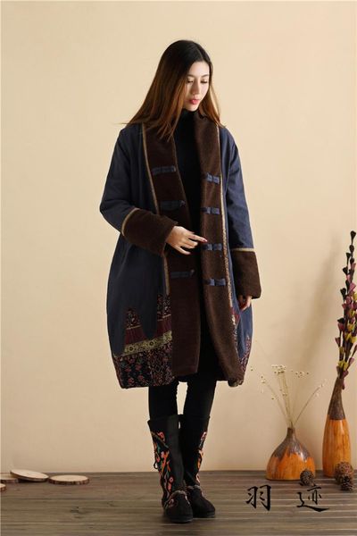 2019 autumn and winter ethnic-style women's dress literature and art retro flax printed mixed colors women jacket long loose-fit, Blue;black
2019 autumn and winter ethnic-style women's dress literature and art retro flax printed mixed colors women jacket long loose-fit, Blue;black