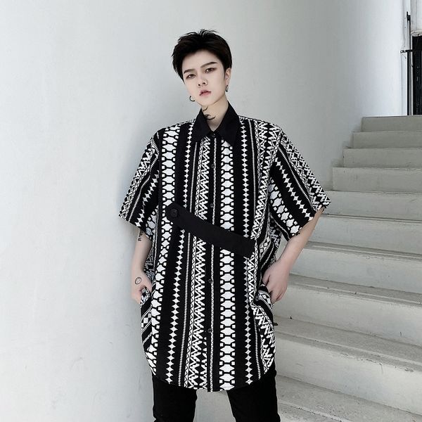 men retro pattern stripe cotton linen casual short sleeve shirt male japan korea streetwear loose shirts, White;black
men retro pattern stripe cotton linen casual short sleeve shirt male japan korea streetwear loose shirts, White;black