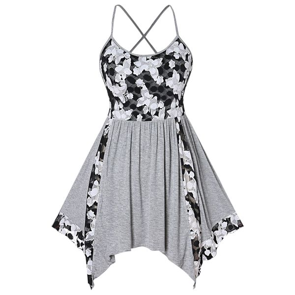 wipalo floral lace insert plus size tank criss cross handkerchief asymmetrical summer tank sleeveless women clothes, White
wipalo floral lace insert plus size tank criss cross handkerchief asymmetrical summer tank sleeveless women clothes, White