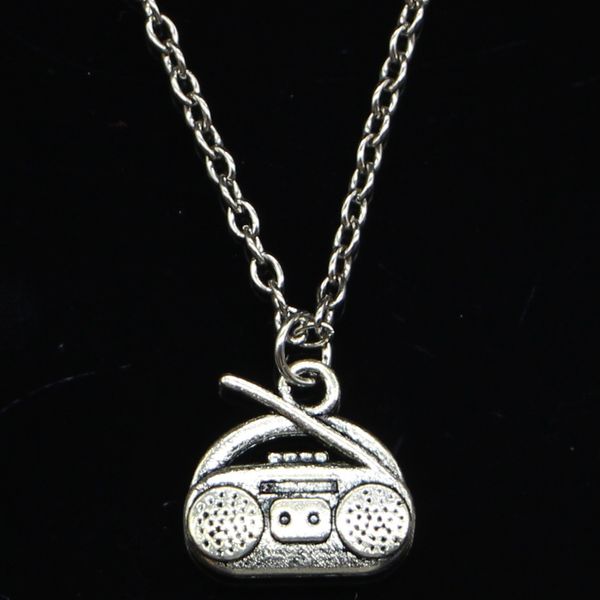 20pcs new fashion necklace 14x15mm radio retro boombox silver pendants short long women men colar gift jewelry choker
20pcs new fashion necklace 14x15mm radio retro boombox silver pendants short long women men colar gift jewelry choker