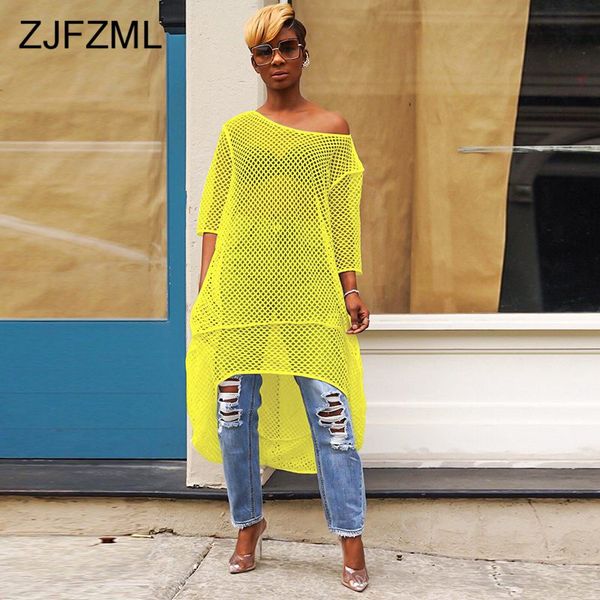 fishnet cut out loose dress women one shoulder half sleeve see through dress summer neon green front short back long, Black;gray
fishnet cut out loose dress women one shoulder half sleeve see through dress summer neon green front short back long, Black;gray