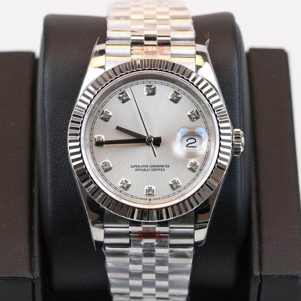 

36 мм римские цифровые часы класса люкс просто механические автоматические мужские часы модельер наручные часы спортивные часы montre de lux, Slivery;brown