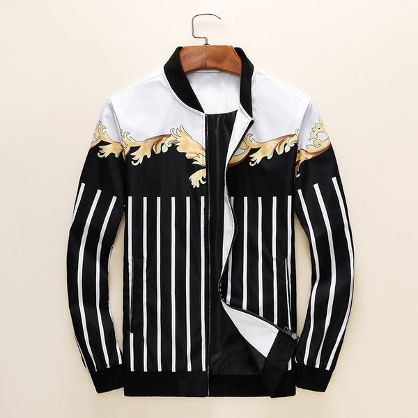 NEW ARRIVAL Trend Personality Mens Designer Jackets Side Slit Pocket Jacket Fashion White Striped Printing Youngth Windbreaker 3 Colors
NEW ARRIVAL Trend Personality Mens Designer Jackets Side Slit Pocket Jacket Fashion White Striped Printing Youngth Windbreaker 3 Colors