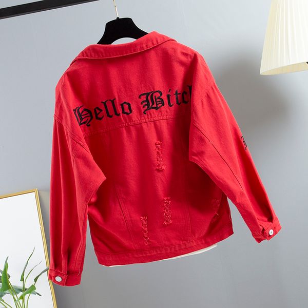 boyfriend denim jacket spring autumn womens jeans jackets and coats red black pink lapel single breasted casual outerwear female, Black;brown
boyfriend denim jacket spring autumn womens jeans jackets and coats red black pink lapel single breasted casual outerwear female, Black;brown