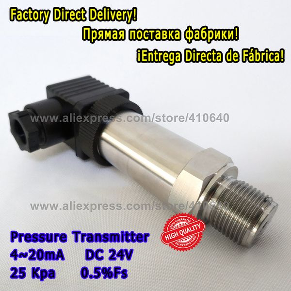 1 piece pressure transducer with universal industrial 4 20ma output m20x1.5 pressure port 25 kpa range 24vdc power supply
1 piece pressure transducer with universal industrial 4 20ma output m20x1.5 pressure port 25 kpa range 24vdc power supply