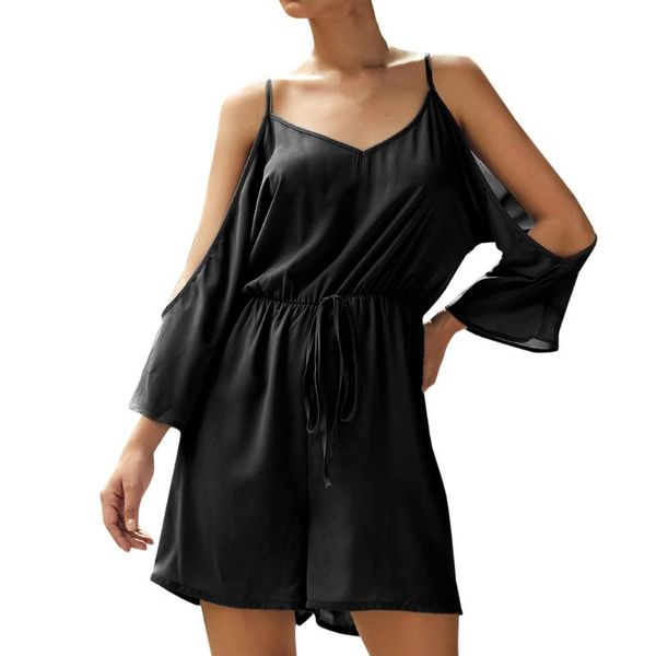 monos mujer 2019 women casual solid camisole three quarter bandage o-neck short jumpsuit women playsuit streetwear overalls, Black;white
monos mujer 2019 women casual solid camisole three quarter bandage o-neck short jumpsuit women playsuit streetwear overalls, Black;white