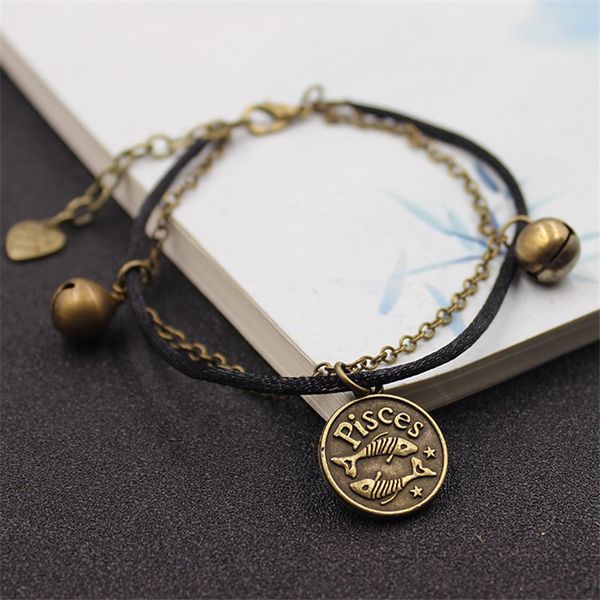 twelve constellations anklets for women men retro bells chain black rope lovers jewelry creative couples accessories lovers gift, Red;blue
twelve constellations anklets for women men retro bells chain black rope lovers jewelry creative couples accessories lovers gift, Red;blue