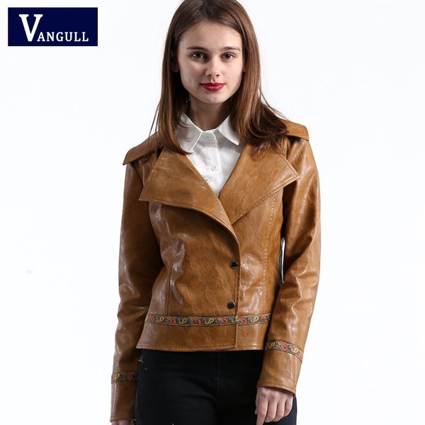 vangull casual embroidery faux leather coat 2019 new girl motorcycle leather jacket women fashion cool outerwear street jackets, Black
vangull casual embroidery faux leather coat 2019 new girl motorcycle leather jacket women fashion cool outerwear street jackets, Black