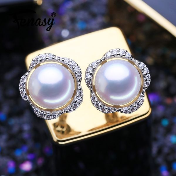 fenasy natural freshwater pearl earrings for women silver color fashion flower stud earrings boho jewelry wholesale, Golden;silver
fenasy natural freshwater pearl earrings for women silver color fashion flower stud earrings boho jewelry wholesale, Golden;silver
