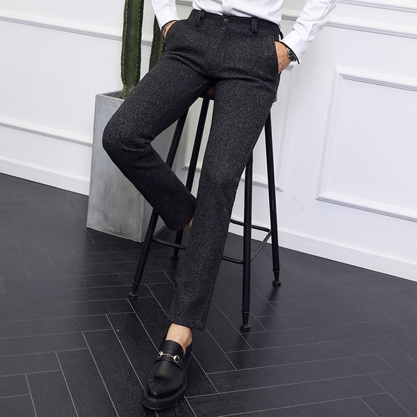 suit trousers men's business casual suit pants all seasons wear fabric men's large size solid color slim trousers, White;black
suit trousers men's business casual suit pants all seasons wear fabric men's large size solid color slim trousers, White;black