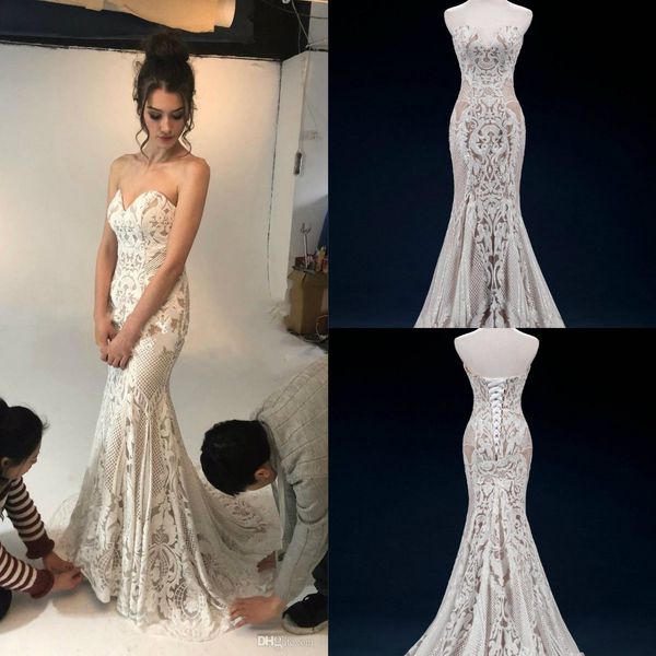 real pictures 2019 mermaid wedding dresses tulle lace appliqued sequins country bridal gowns sweep train plus size boho wedding dres, White
real pictures 2019 mermaid wedding dresses tulle lace appliqued sequins country bridal gowns sweep train plus size boho wedding dres, White