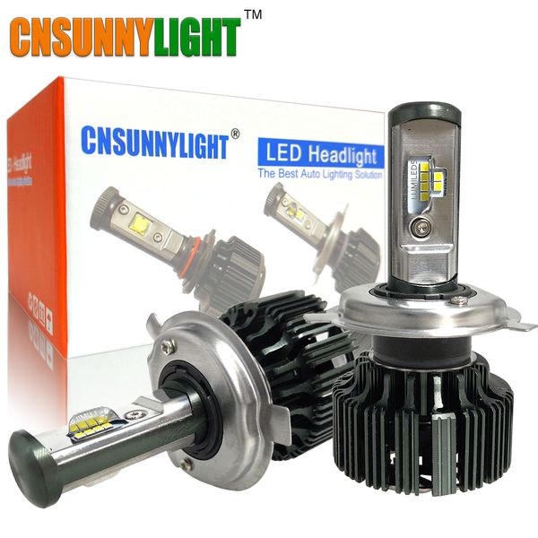 

cnsunnylight h7 h4 h11 led h13 9005/hb3 9006/hb4 h1 car headlight kit 6000k bulbs csp auto front h3 880/881 h8 fog lamps w/ fan
