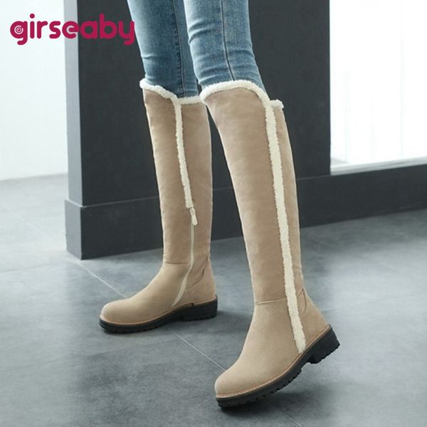 girseaby knee boots for women warm long boots flat fur warm winter botas mujer female size 33-43 f294, Black
girseaby knee boots for women warm long boots flat fur warm winter botas mujer female size 33-43 f294, Black