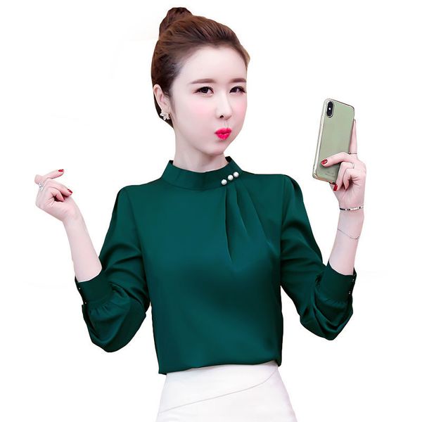 new women spring autumn chiffon blouses shirts women casual long sleeve stand collar shirts elegant clothes df3323, White
new women spring autumn chiffon blouses shirts women casual long sleeve stand collar shirts elegant clothes df3323, White