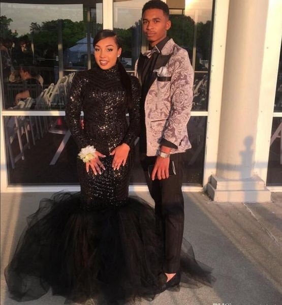 2018 prom dresses high neck black sequined formal party dresses long sleeves black girl prom evening dresses gowns mermaid
2018 prom dresses high neck black sequined formal party dresses long sleeves black girl prom evening dresses gowns mermaid