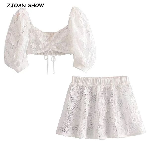 two piece dress d flower white hollow out lace short t-shirt crop women a line mini skirt half sleeve 2 pieces set
two piece dress d flower white hollow out lace short t-shirt crop women a line mini skirt half sleeve 2 pieces set