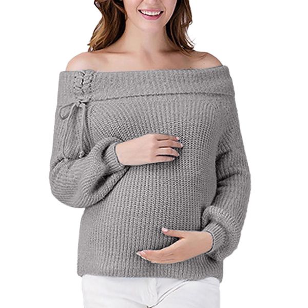women maternity sweater 2018 maternity clothing pregnancy knitted sweater lace up wrap knitting sweater maternity clothes, White
women maternity sweater 2018 maternity clothing pregnancy knitted sweater lace up wrap knitting sweater maternity clothes, White