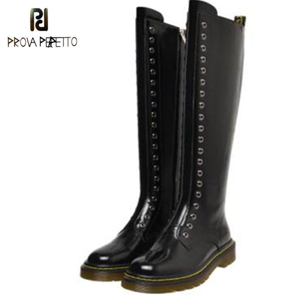 prova perfetto genuine leather mid-calf boots women fashion metal decoration low heel calzado mujer woman invierno zipper boots, Black
prova perfetto genuine leather mid-calf boots women fashion metal decoration low heel calzado mujer woman invierno zipper boots, Black