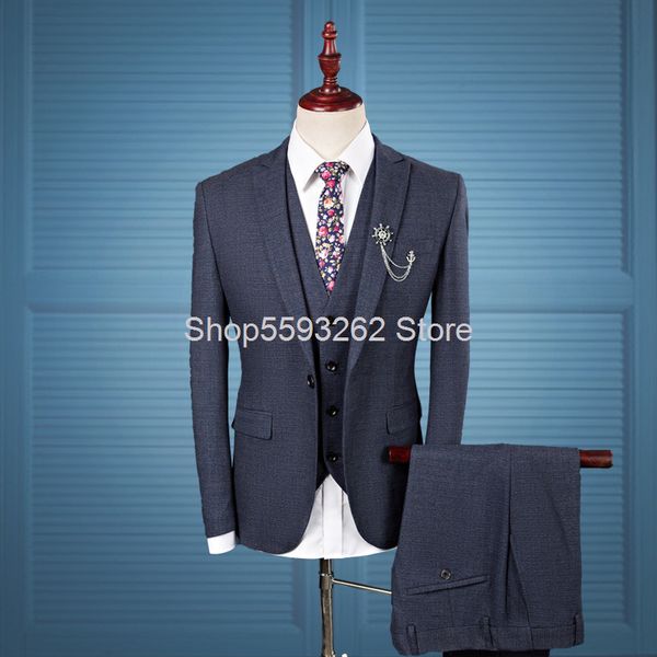 men's suits & blazers men suit male slim fit business leisure two grain buckle, White;black
men's suits & blazers men suit male slim fit business leisure two grain buckle, White;black