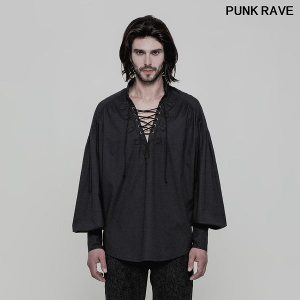 gothic floret lantern long sleeve inelastic woven shirts retro laced stand collar leisure baggy man blouse punk rave wy-848ccm, White;black
gothic floret lantern long sleeve inelastic woven shirts retro laced stand collar leisure baggy man blouse punk rave wy-848ccm, White;black