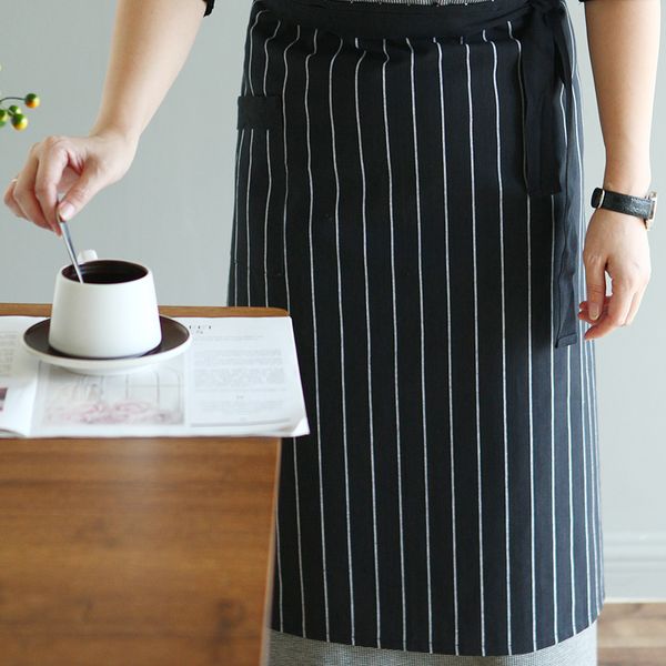 half apron cotton thickened half waist skirt bib black blue striped apron kitchen apron
half apron cotton thickened half waist skirt bib black blue striped apron kitchen apron