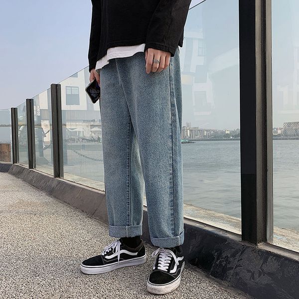 korean jeans men's fashion casual retro straight jeans men streetwear wild loose hip hop chain denim trousers mens s-2xl, Blue
korean jeans men's fashion casual retro straight jeans men streetwear wild loose hip hop chain denim trousers mens s-2xl, Blue
