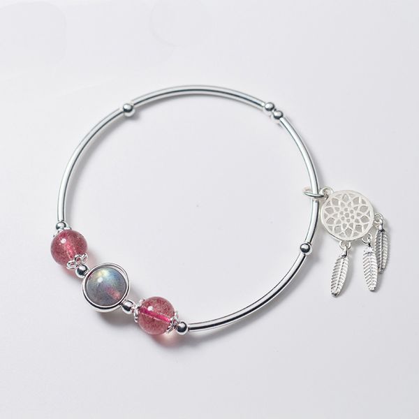 mloveacc genuine 100% 925 sterling silver strawberry crystal lovely women bracelet with dreamcatcher charm bracelet jewelry, Black
mloveacc genuine 100% 925 sterling silver strawberry crystal lovely women bracelet with dreamcatcher charm bracelet jewelry, Black