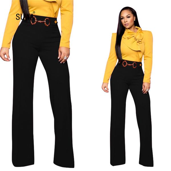 spring autumn fashion work wide leg pants for women's elastic high waist business casual long pants office lady, Black;white
spring autumn fashion work wide leg pants for women's elastic high waist business casual long pants office lady, Black;white