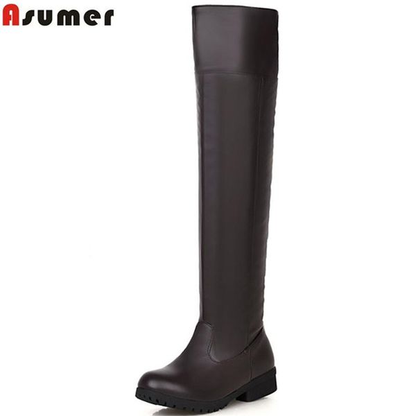 asumer 2020 solid women knee high boots in autumn low square heels embossed pu leather platform boots, Black
asumer 2020 solid women knee high boots in autumn low square heels embossed pu leather platform boots, Black
