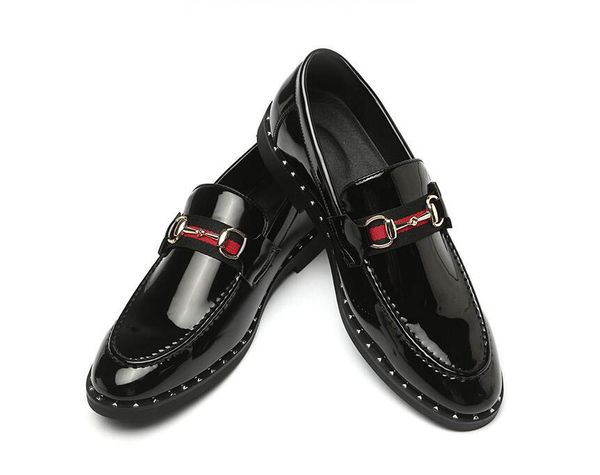 new fashion designer men rivet casual flats shoes oxford british gentleman wedding dress homecoming prom loafers plus size 38-45 a198, Black
new fashion designer men rivet casual flats shoes oxford british gentleman wedding dress homecoming prom loafers plus size 38-45 a198, Black