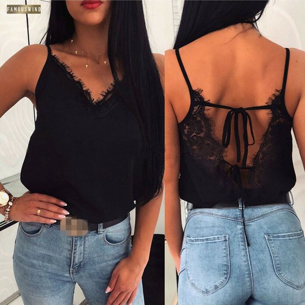 v neck lace backless lace up women summer satin silk lace vest sleeveless t shirt, White
v neck lace backless lace up women summer satin silk lace vest sleeveless t shirt, White