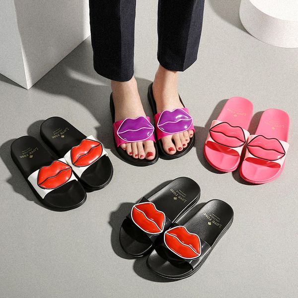 summer women lovely lips beach slippers platform thick soled women's sandals shoes flip flops zapatillas mujer, Black
summer women lovely lips beach slippers platform thick soled women's sandals shoes flip flops zapatillas mujer, Black