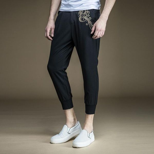 new fashion men's male 2020 sale black spring new style slim embroidered cropped pant trousers b172717443
new fashion men's male 2020 sale black spring new style slim embroidered cropped pant trousers b172717443