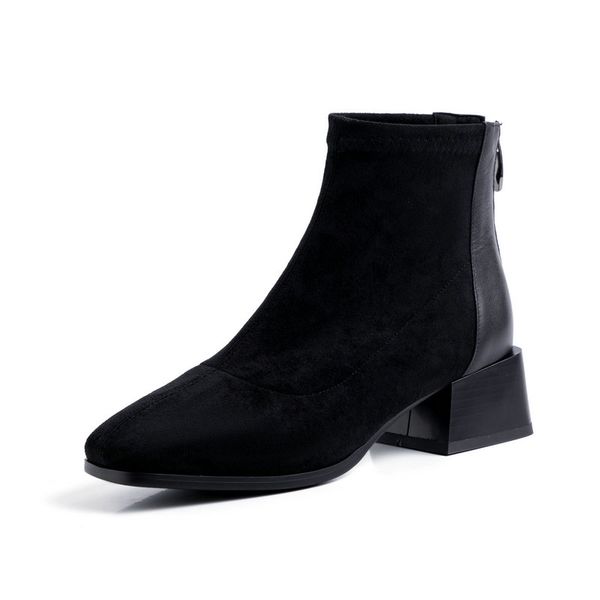 women ankle boots square toe square heels zipper elegant boots autumn winter basic shoes, Black
women ankle boots square toe square heels zipper elegant boots autumn winter basic shoes, Black